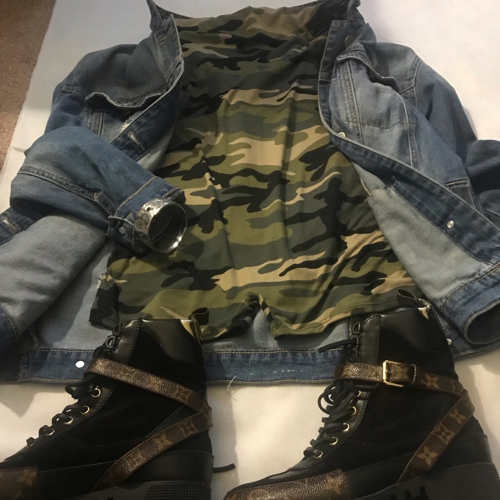 Camouflage romper nwot